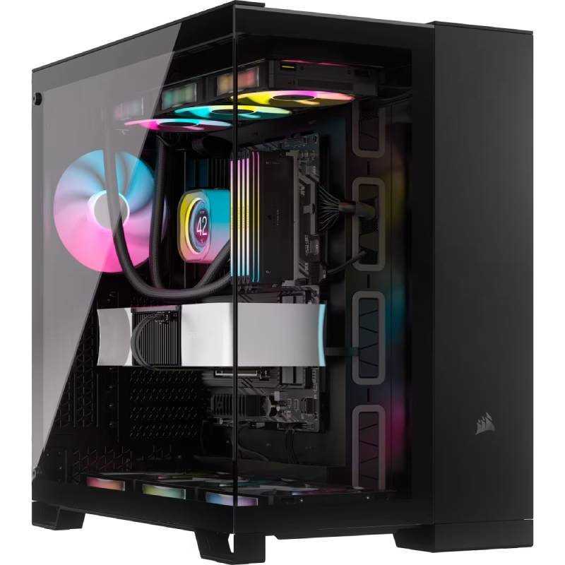 Corsair ICUE LINK 6500X RGB Black Middle Tower Vetro Temperato No-Power minITX/mATX/ATX