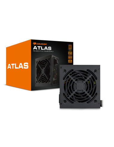 COUGAR ALIM ATLAS 750 80+ BRONZE ATX2.5 - L'alimentatore della serie ATLAS COUGAR � certificato 80 PLUS Bronze. � dotato di un connettore nativo PCIe 12V-2X6, conforme agli standard Intel ATX 3.1 e PCIe 5.1. Con un unico cavo 12+4 pin, supporta efficac...