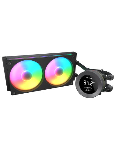 COUGAR RAFF. LIQUIDO POSEIDON VISTEK ARGB 240 1.9'' - Il Poseidon Vistek potenzia il raffreddamento a liquido superiore grazie all'insight istantaneo dei dati su un display digitale da 1,9 pollici per il monitoraggio in tempo reale del sistema. * Il di...