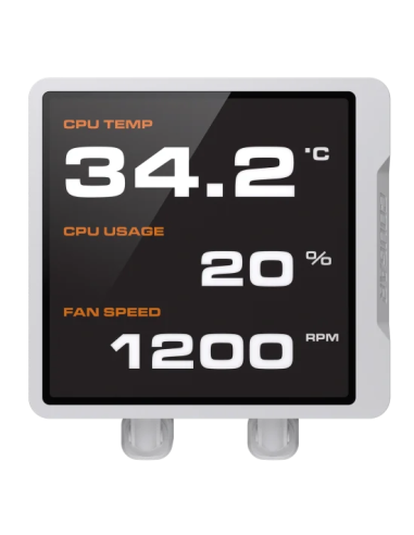 COUGAR RAFF. LIQUIDO POSEIDON VISTEK PRO ARGB 240 WHITE IPS TFT 3.9'' - Il Poseidon Vistek Pro ARGB mostra un monitoraggio di sistema in tempo reale in alta definizione in modo ultra-nitido su un display IPS TFT LCD da 3,95 pollici sovradimensionato co...