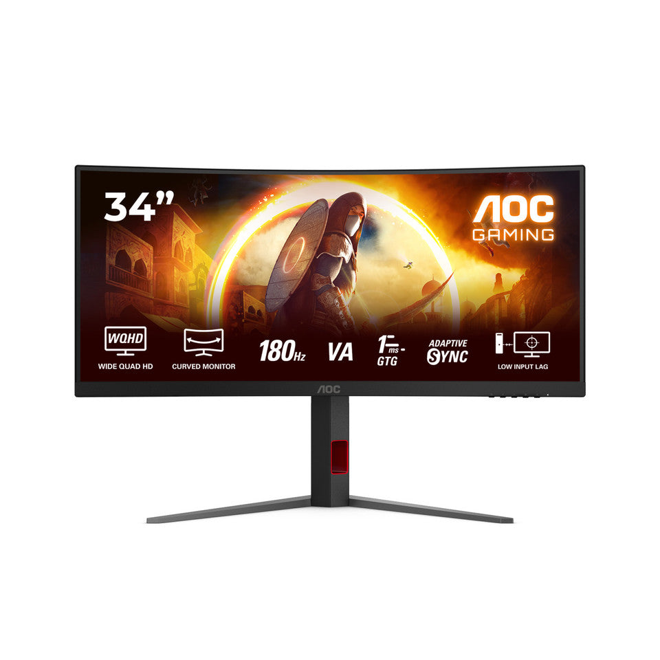AOC CU34G4 Monitor Curvo 34" Fast VA 180Hz UWQHD 1ms 2*HDMI/DisplayPort