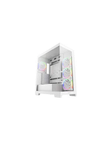 DEEPCOOL CASE MID TOWER CG580 4F WH V2 WHITE  2TG 4x120 PWM+ARGB FAN - CG580 4F V2 � un pittoresco case a camera singola realizzato per esporre con eleganza i componenti utilizzati pi� comunemente. Dotato di 4 ventole ARGB, supporto per radiatori da 36...