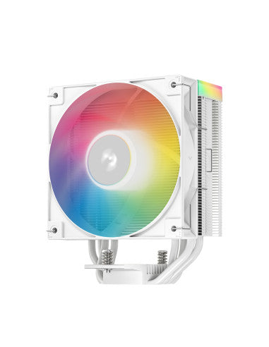DEEPCOOL RAFF. CPU AG400 WH ARGB V2 R-AG400-WHAMMN-GJD - DeepCool AG400 WH ARGB V2 � un dissipatore di calore per CPU completamente bianco a torre singola incentrato sull�efficienza ad alte prestazioni grazie ai quattro tubi di calore inseriti nella to...
