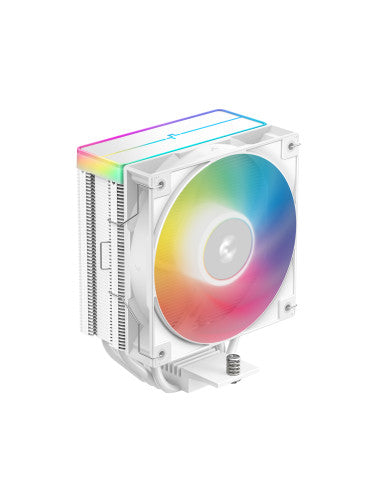 DEEPCOOL RAFF. CPU AG400 WH ARGB V2 R-AG400-WHAMMN-GJD - DeepCool AG400 WH ARGB V2 � un dissipatore di calore per CPU completamente bianco a torre singola incentrato sull�efficienza ad alte prestazioni grazie ai quattro tubi di calore inseriti nella to...