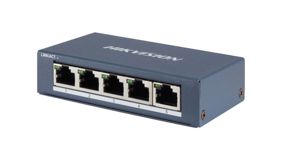 Hikvision DS-3E0505-E Switch Unmanaged Gigabit 5 porte