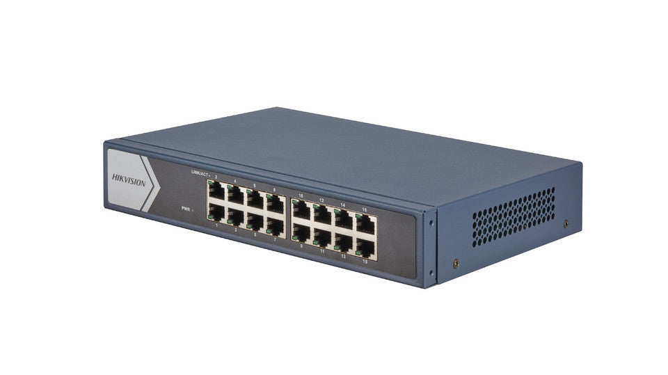 Hikvision DS-3E0516-E(B) Switch Unmanaged Gigabit 16 porte