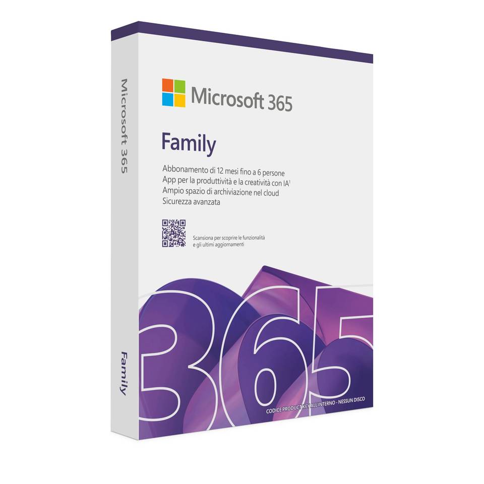 Microsoft Office 365 Family Abbonamento 1 Utente 1 Anno Italiano BOX