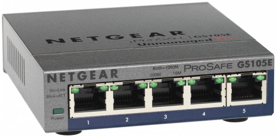 Netgear GS105E-200PES Switch ProSafe Gigabit Ethernet 10/100/1000Mbps 5 porte