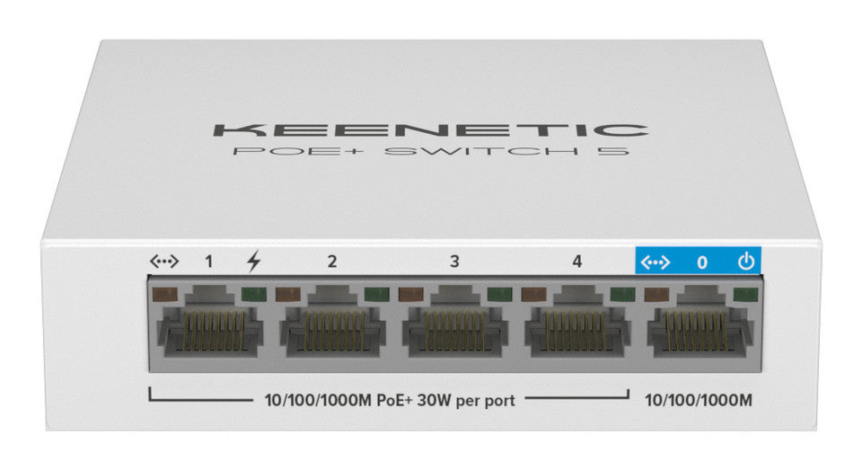 Keenetic PoE+ Switch 5 Switch Unmanaged Gigabit Ethernet 5 Porte PoE