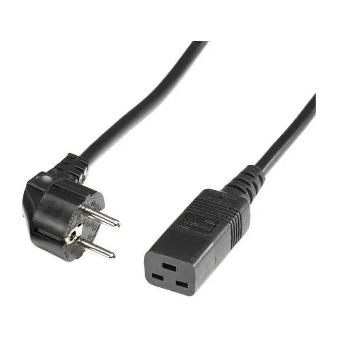 Digitus Cavo alimentazione spina Schuko 90 gradi/C19 2m