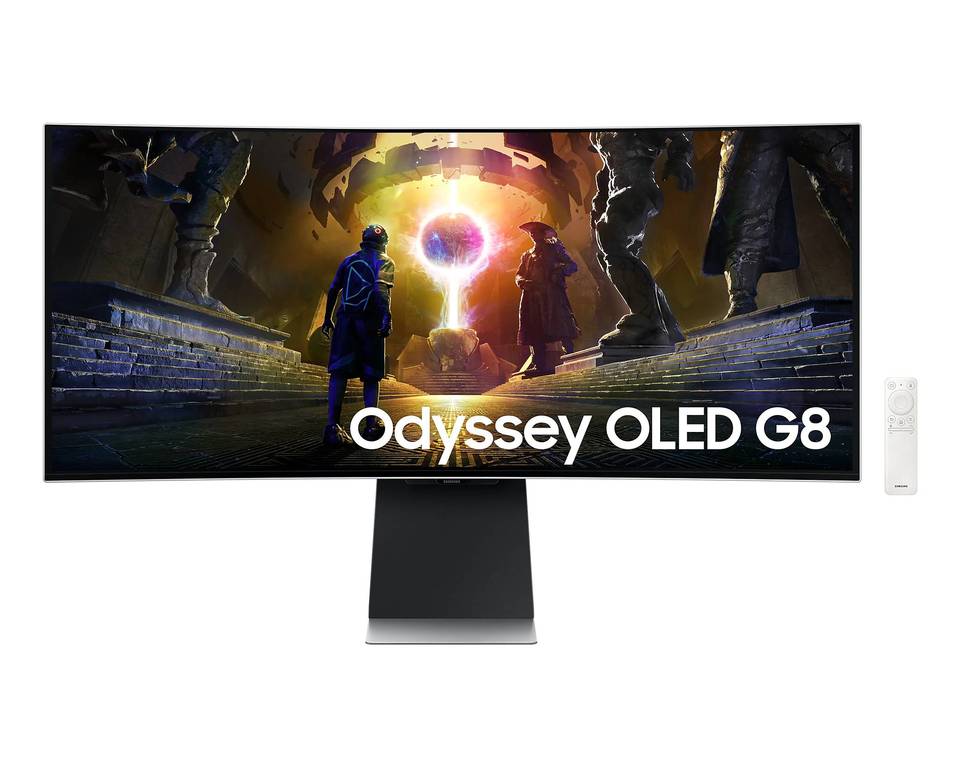 Samsung Odyssey OLED G8 Monitor Gaming Curvo 34'' OLED 175Hz UWQHD 0,03ms Multimediale Hub USB 2*HDMI/DisplayPort