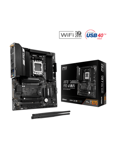 MB ASROCK X870 PRO-A WIFI AM5 - La serie Pro-A � progettata per garantire maggiori stabilit�, durata ed efficienza  offre prestazioni affidabili, funzionalit� intuitive e un'estetica semplificata, rendendola ideale per le esigenze informatiche quotidiane.
