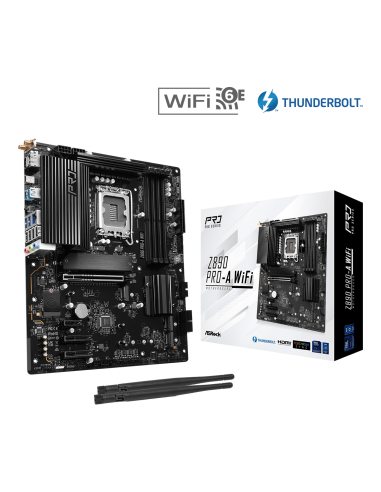 MB ASROCK Z890 PRO-A WIFI S1851 - La serie Pro-A � progettata per garantire maggiori stabilit�, durata ed efficienza  offre prestazioni affidabili, funzionalit� intuitive e un'estetica semplificata, rendendola ideale per le esigenze informatiche quotid...