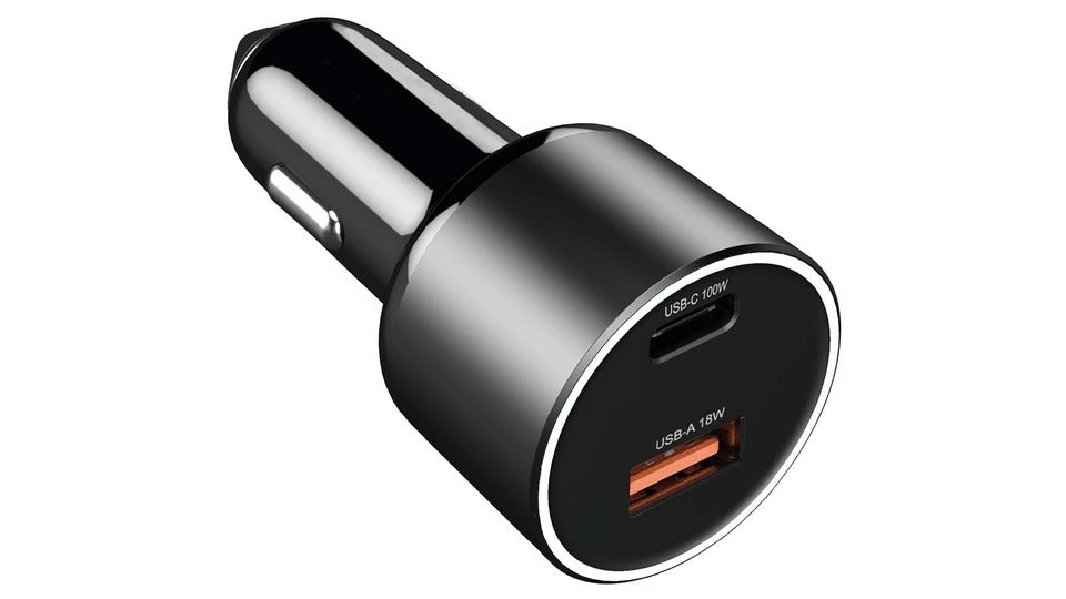 Mediacom Caricabatteria da Auto 5A Universale USB/USB-C Nero