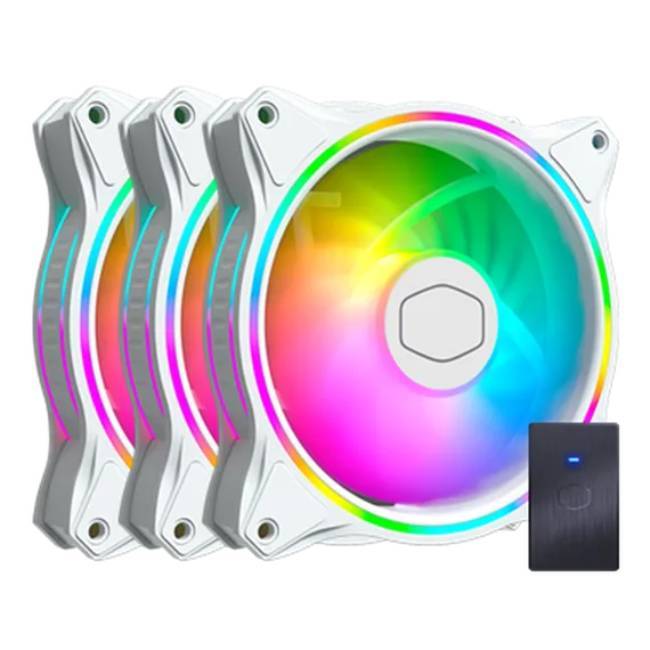 Cooler Master MasterFan MF120 Halo ARGB 3in1 White Edition Kit 3 Ventole 120mm PWM