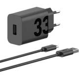 Motorola TurboPower 33W Caricabatterie Universale Nero con USB-C
