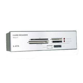 Techsolo TCR-1630 Cardreader 16in1+Sata Bianco 5.25" USB2.0