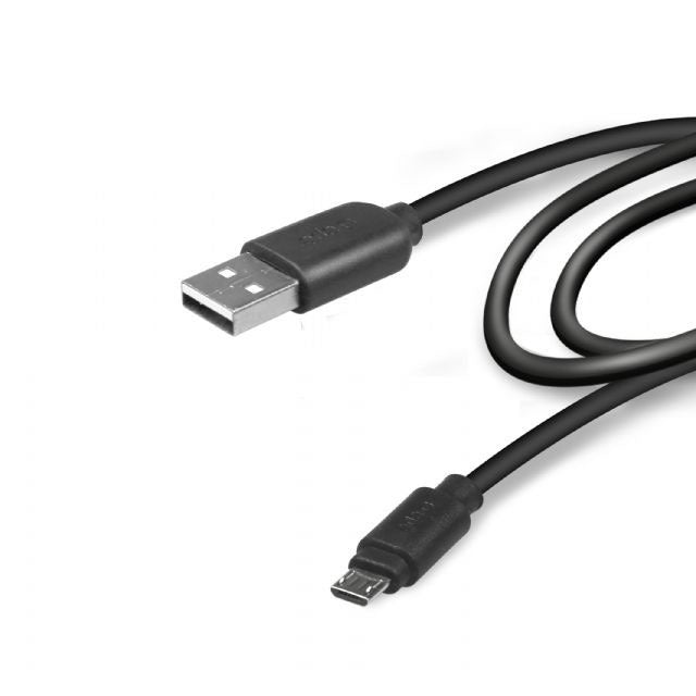 SBS Cavo dati USB 2.0 a MICRO USB, Spiralato 1m, Nero