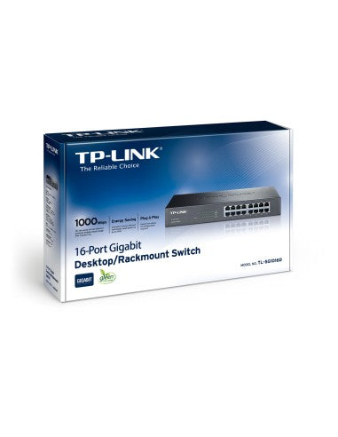 TP-LINK 16POR GIGABIT - Lo switch Gigabit Ethernet TL-SG10016D costituisce il modo pi� semplice per effettuare la transizione al Gigabit Ethernet. Tutte e 16 le porte supportano la funzione auto MDI / MDIX e non � necessario preoccuparsi del tipo di ca...