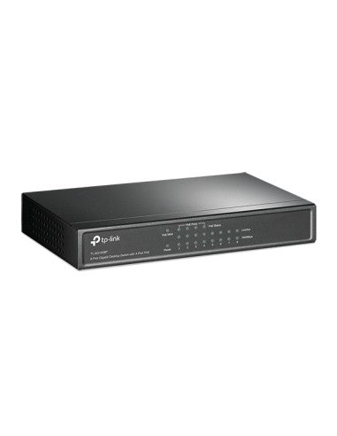 TP-LINK 8 PORTE GIGABIT SWITCH PoE - TL-SF1008P � uno switch non gestibile con 8 porte 10/100Mbps che non richiede configurazione e fornisce 4 porte PoE (Power over Ethernet). Pu� rilevare automaticamente dei Powered Device (PD) compatibili con lo stan...