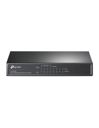 TP-LINK 8 PORTE GIGABIT SWITCH PoE - TL-SF1008P � uno switch non gestibile con 8 porte 10/100Mbps che non richiede configurazione e fornisce 4 porte PoE (Power over Ethernet). Pu� rilevare automaticamente dei Powered Device (PD) compatibili con lo stan...