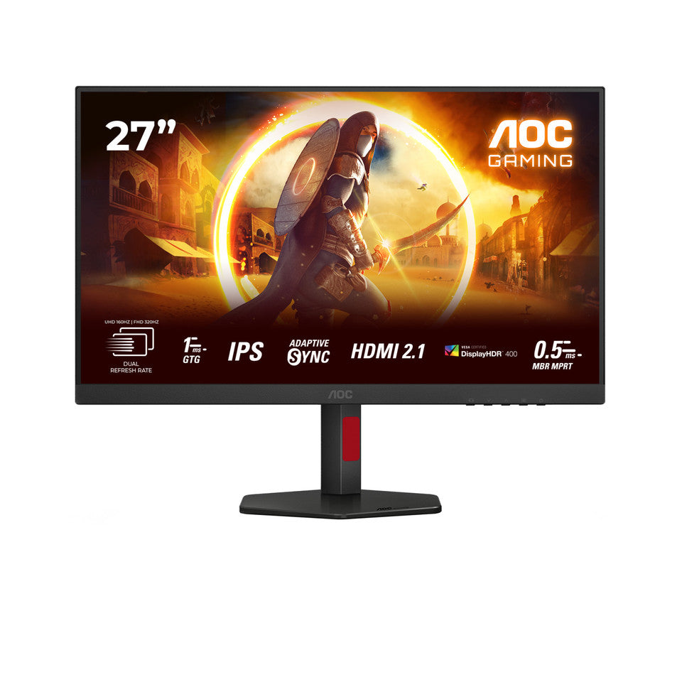 AOC U27G4R Monitor 27" Fast IPS Dual Frame 4K UHD 160Hz / Full HD 320Hz 1ms Pivot Hub USB 2*HDMI/DisplayPort