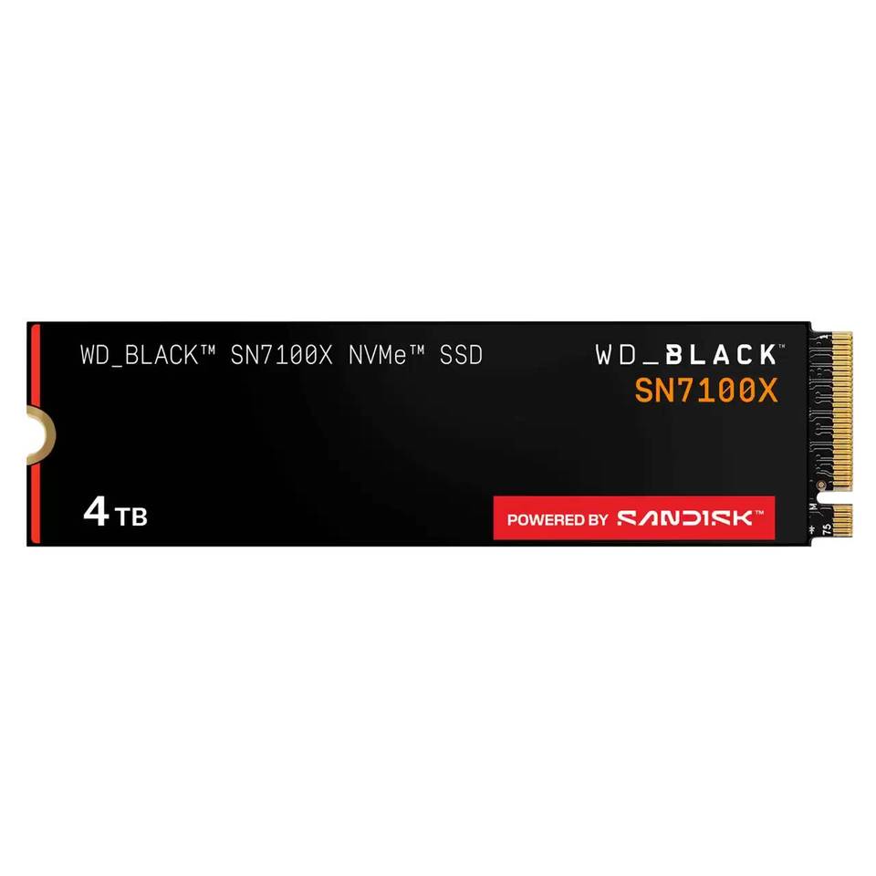 Western Digital WD Black SN7100X SSD 4TB M.2 NVMe PCIe 4.0 7250/6900 MB/s per ROG Xbox Ally (X) e PC