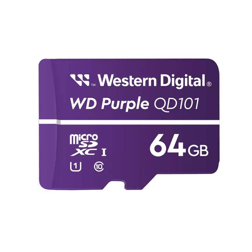 Western Digital Scheda microSDXC WD Purple QD101 da 64GB