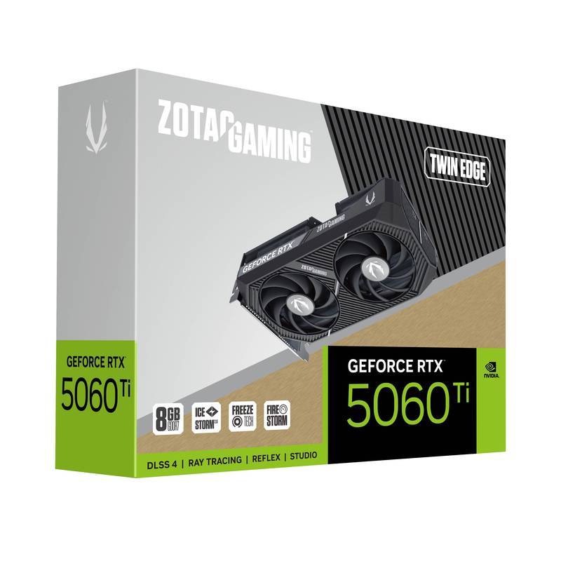 ZOTAC GeForce RTX 5060 Ti Twin Edge 8GB GDDR7 DLSS4 1*HDMI/3*DisplayPort PCi Ex 5.0 16x