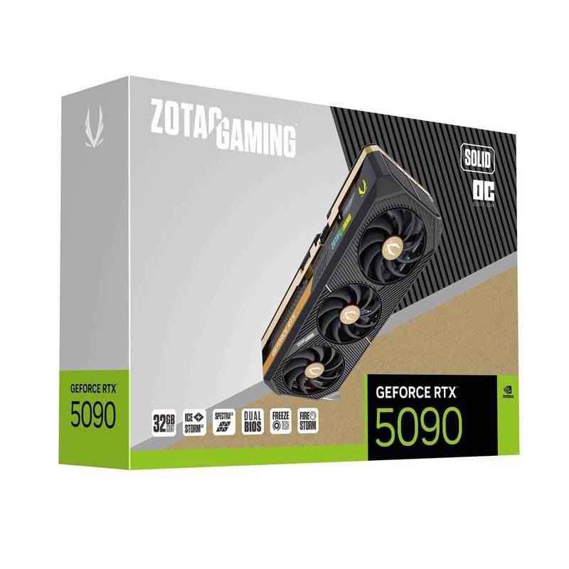 Zotac GeForce RTX 5090 Solid OC 32GB GDDR7 DLSS4 HDMI/3*DisplayPort PCi Ex 5.0 16x