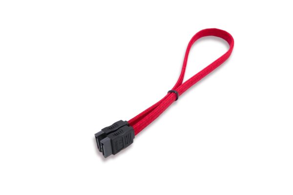 Cavo Sleevato SATA3- 300mm- Rosso