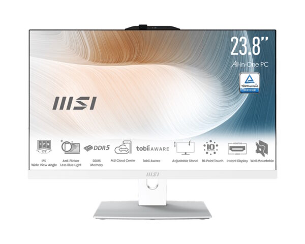 MSI PC AIO 23,8" TOUCH WHITE INTEL CORE 5 120U 16GB 512GB SSD WIN 11 PRO