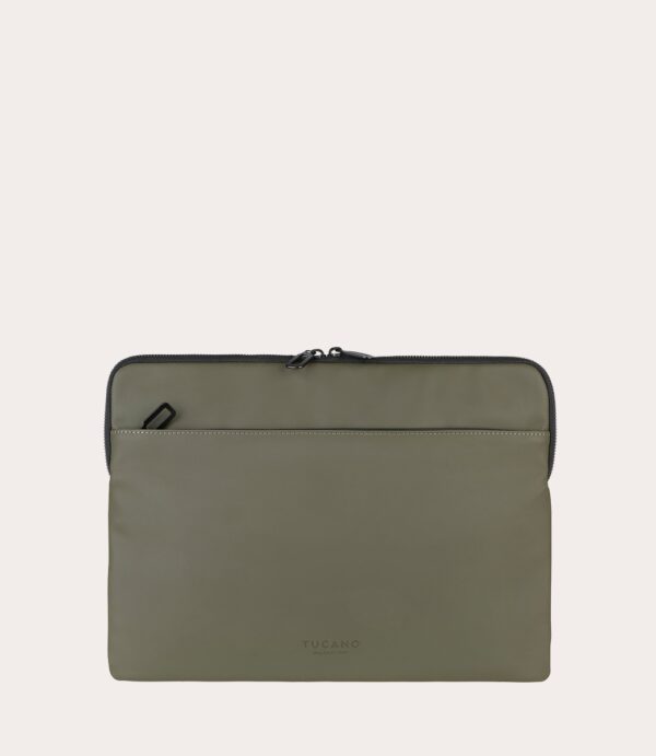 TUCANO CUSTODIA PER MACBOOK AIR 15" E LAPTOP FINO A 14",WATERPROOF,CON TASCA PER ACCESSORI,VERDE MIL