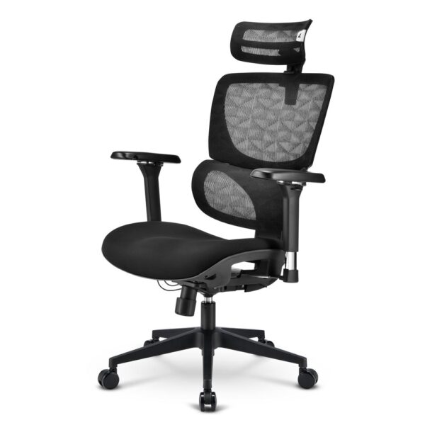 SHARKOON SEDIA OFFICE FABRIC SEAT BASE 3D ARMREST  HEADREST 5 HEIGHTS ADJUSTABLE  MAX WEIGHT CAPACI