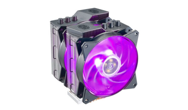 Ventola MasterAir MA621P esclusiva AMD TR4- 2x MasterFan MF120R RGB- 600-1800RPM- 6 heatpipes- Wired RGB Controller
