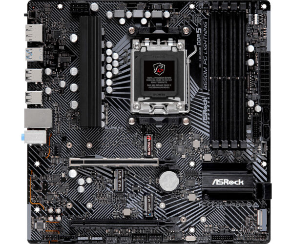 MB Asrock AM5 B650M PG LIGHTNING- 4*DDR5 4*SATA3- 3*M.2- HDMI- DP-  mATX