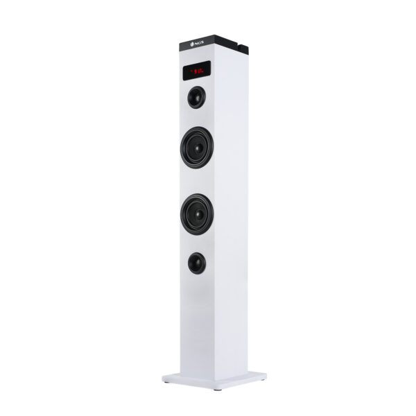 NGS ALTOPARLANTE 50W BLUETOOTH  2 TORRI USB RADIO FM AUX, BIANCO