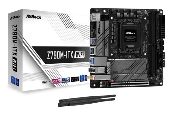 MB Asrock 1700 Intel Z790M ITX WIFI  2xDDR5- 4xSATA3 Hyper M.2- HDMI  DP eDP- mini ITX