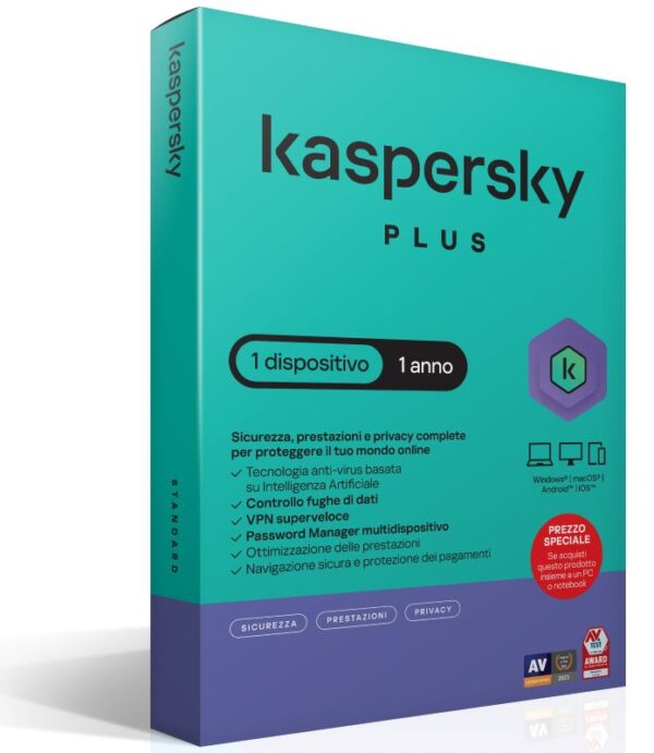 KASPERSKY PLUS 1DEV 1Y SUPERSLIMBOX IT ATT