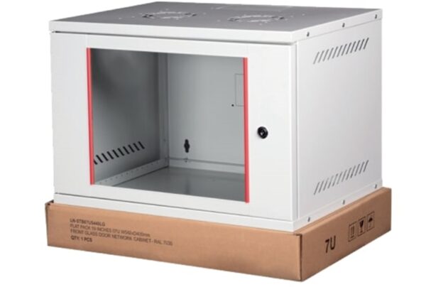 LINK ARMADIO RACK 19 A MURO 9U  L 542MM X P 400MM, GRIGIO DISASSEMBLATO